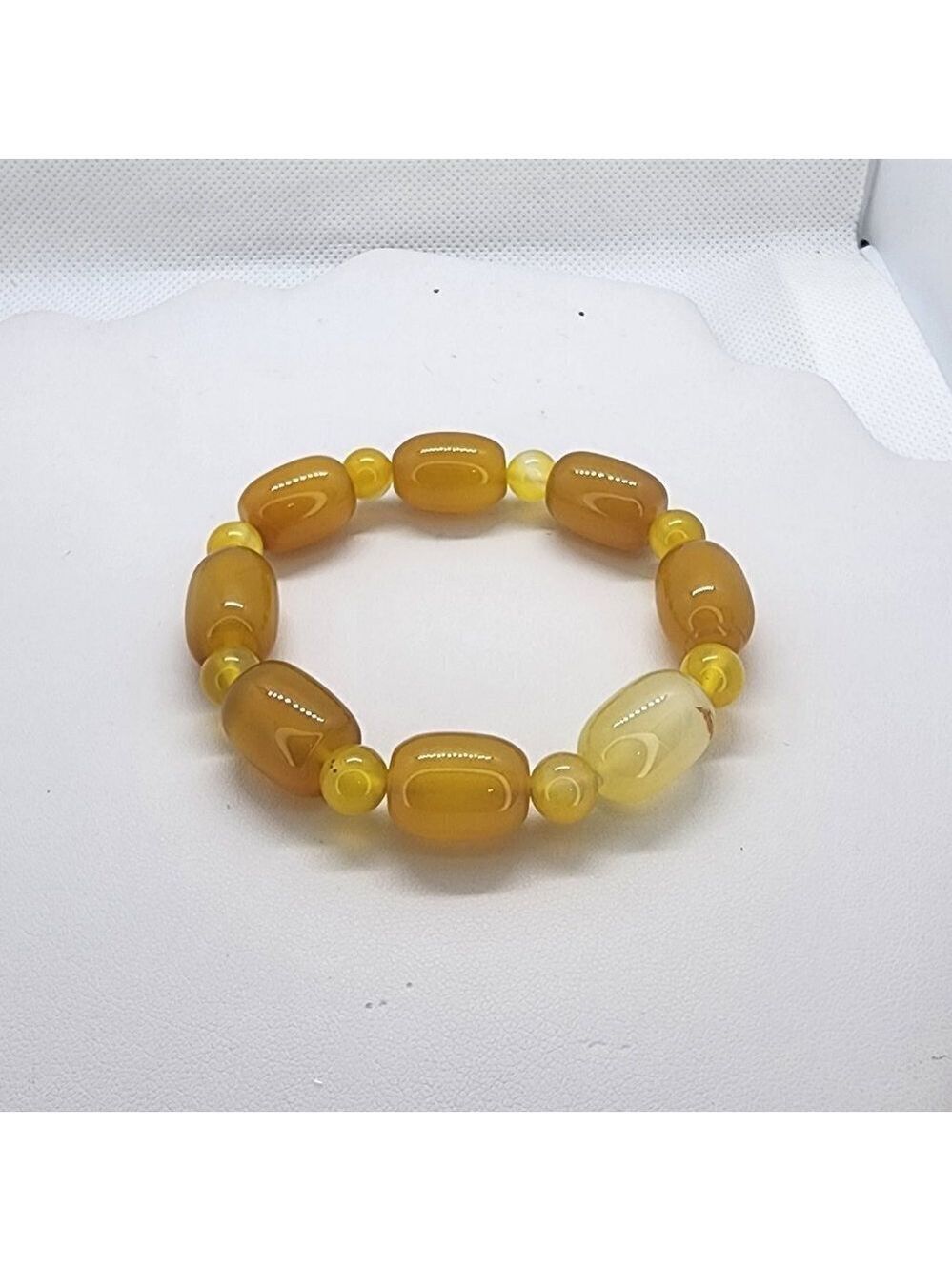 Brand New Yellow Mustard Agate Bracelet